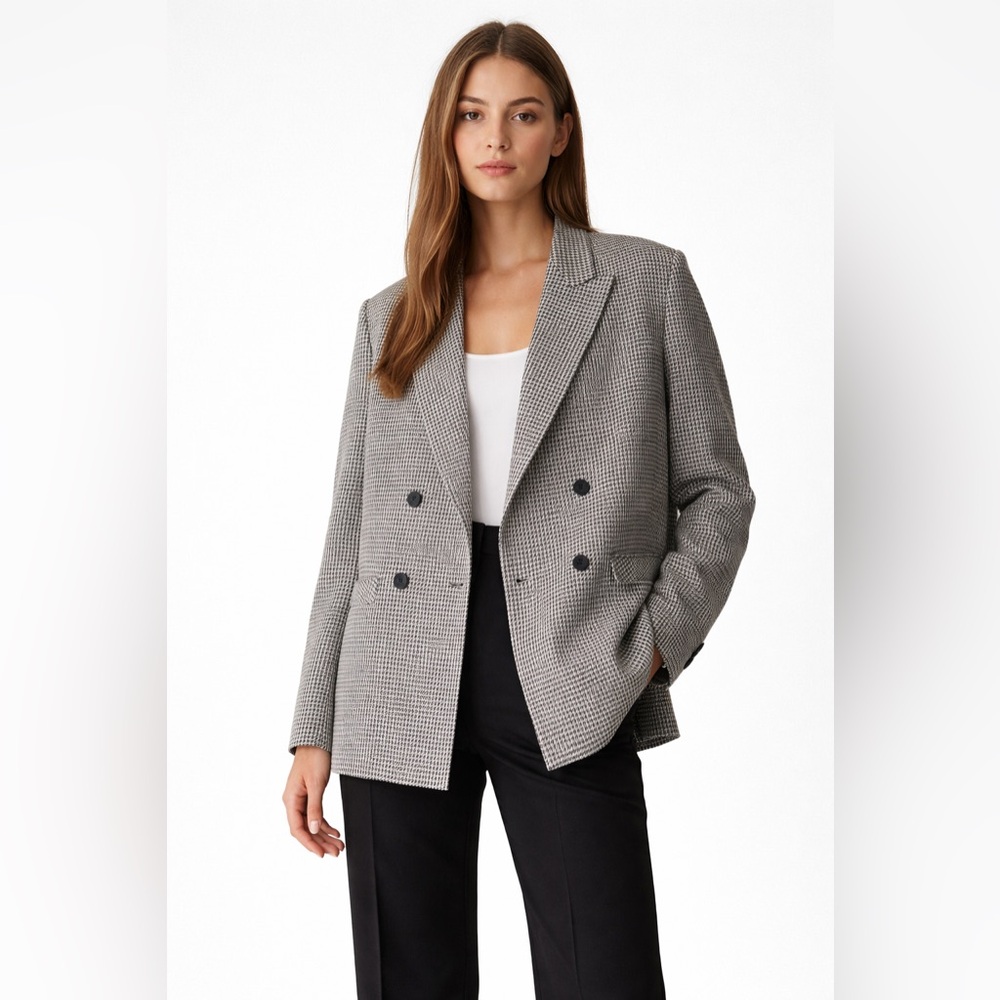Amari | Vintage Littlewoods Houndstooth Blazer | Black/White | Size S/M
